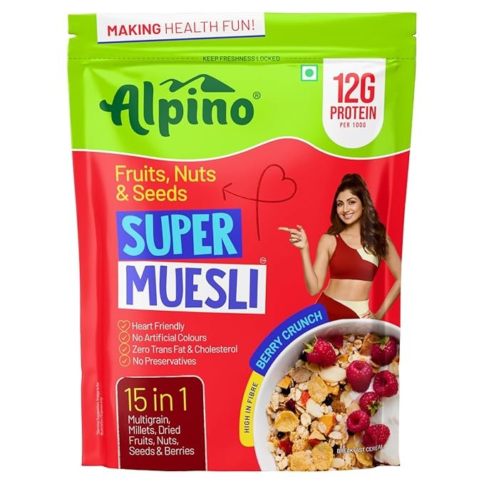 Alpino High Protein Super Muesli Fruit & Nut 400G